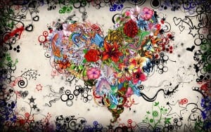 tato bunga dan hati