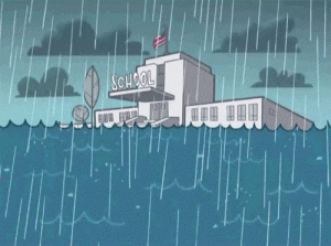 animasi bergerak hujan sampai banjir