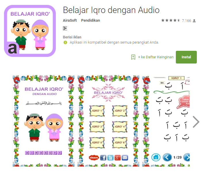 Daftar Aplikasi Belajar Membaca Al-Qur’an Android Free Download 2018