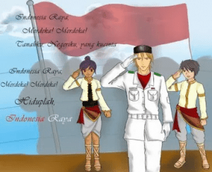 Kumpulan Gambar DP BBM Animasi Bergerak Bendera Merah Putih