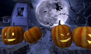 gambar halloween rumah hantu