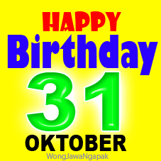 animasi happy birthday tanggal 31 oktober