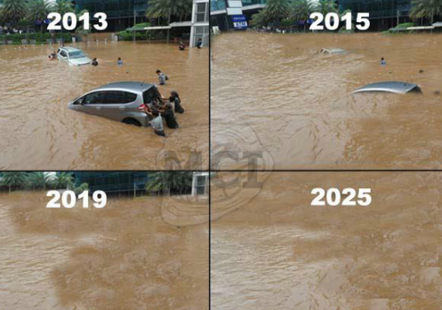 meme lucu hujan sampe banjir