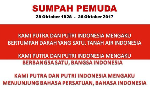 Teks Sumpah Pemuda 28 Oktober 1928 dan Maknanya 2018